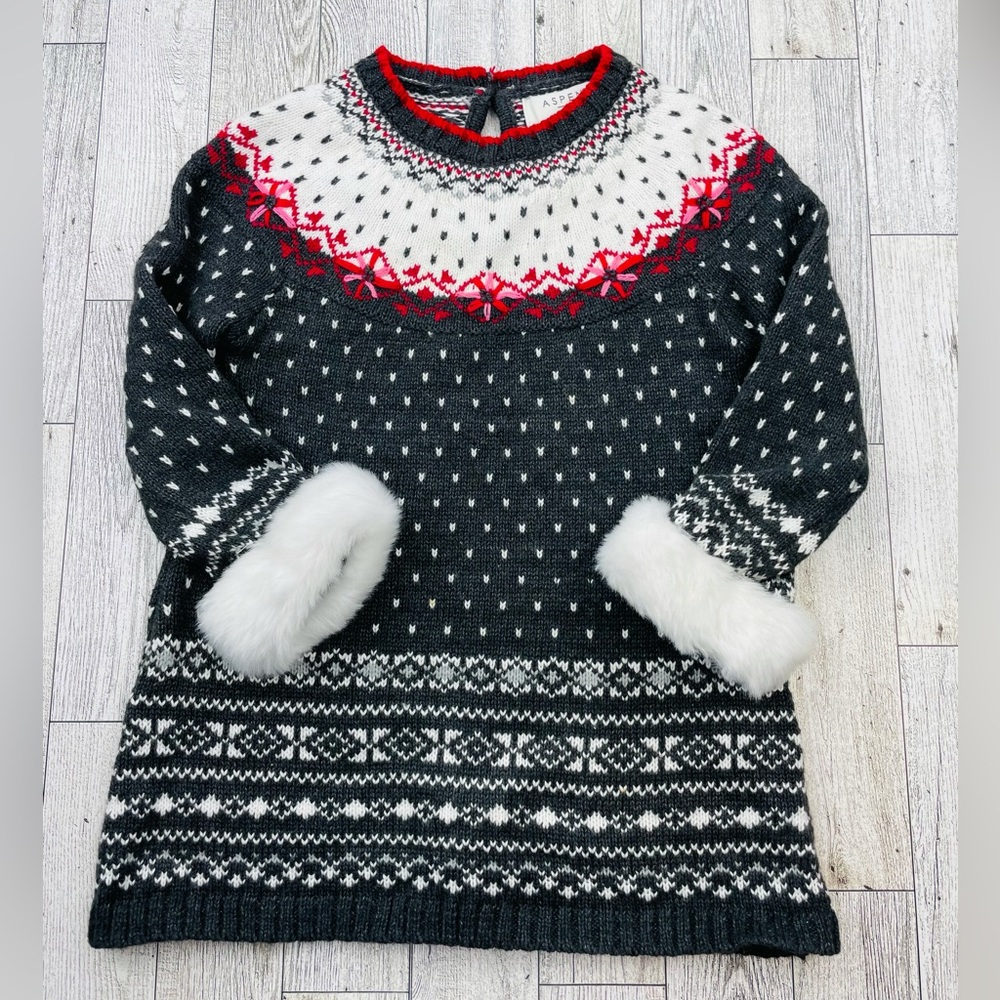 Aspen Kids grey sweater dress